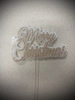 Merry Christmas Gold Acrylic